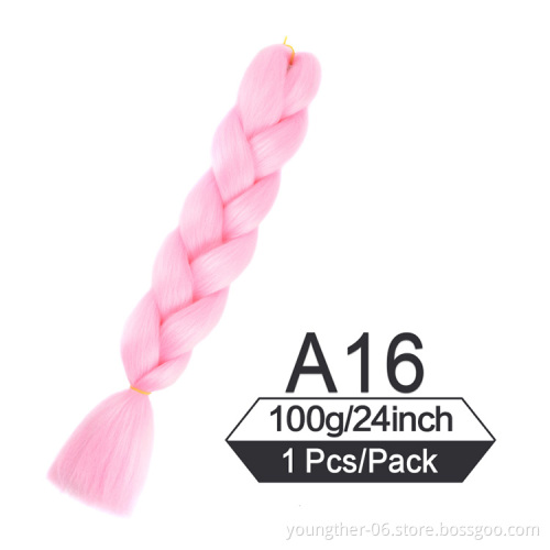 Luminous Braiding Hair Jumbo Stretched Synthetic Hair Extensions Synthetic For Women Braiding Hair